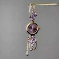 Fashion Rhinestone Women Quartz Watch Heart-shaped Pink Bracelet Watch Pull-Open Flowers Ladies Wristwatches Gifts