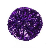 Thin Glitter Sequin Beret Big-headed Cloud Octagonal Shape Sparkling Sequin Beret Retro Style Newsboy Cap Dance Stage