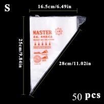 50pcs/set Disposable Pastry Bags Cake Decoration Kitchen Icing Food Preparation Bags Cup Cake Piping Tools For Baking 50PCS
