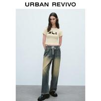 UR 2025 Autumn Dopamine Print Slim Fit Short Sleeve T-shirt S