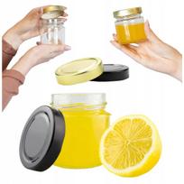 5X Słoik Szklany Atena 225 Ml + Wysokie Wieczko Fi66 Na Dżem Świeczki Miód
