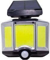 Prožektorius su saulės baterija, tvirtinamas prie sienos Forsage, 1.8 W, 600 lm, 6500 °K, IP65, juoda sp.