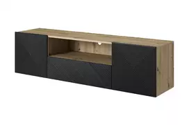 Tv Set Wall Mounted Asha 167 Cm - Artisan / Black Mat