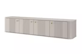 Tv Set Wall Mounted Vesper 187 Cm - Cashmere / Gold Handles