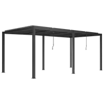 Pergola „LUXE“ 5,8 x 4 x 2,5 m, antracito spalvos, su LED apšvietimu