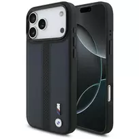Dėklas BMW M Perskirtasated Stripe Logo MagSafe skirtas Apple iPhone 17 Pro Max mėlynos spalvos