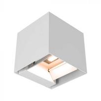 Sieninis šviestuvas V-tac 9W LED sieninis įkraunamas šviestuvas su saulės baterija ir judesio davikliu, baltas, 3000/4000/5000K, IP65