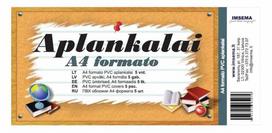 Aplankalai A4,spalvoti kraštai, PVC 100mic.,5vnt