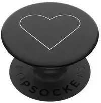 Popsockets 2 Baltas Heart Juodas 800667 uchwyt i podstawka do telefonu - standard