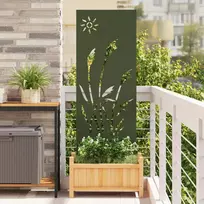 Nuotraukų rėmelis Sodo privatumo ekranas „Fretwork“ Alyvuogių žalia 50 x 140 cm