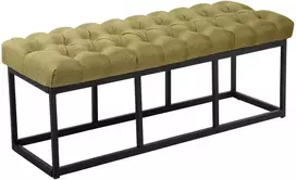 Mville Sėdimoji suolelė „Amun“ iš audinio, juoda, 120 cm