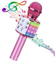 Royal Song iWear M85 Karaoke Bērnu un Pieaugušo Izklaides Mikrofons ar Skaļruņiem un Ierakstu Micro SD USB Bluetooth Rozā