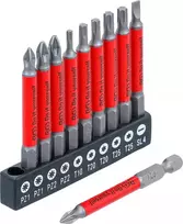Bgs Technic Neslystantys magnetiniai sukimo antgaliai | PZ, T ir SL profiliai | 1/4" | 70 mm | 10 vnt. (4831)