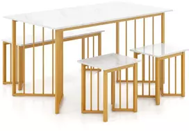 Valgomojo stalo komplektas 150 x 80 cm 4 vnt.
