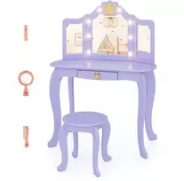 Grožio stalo rinkinys violetinis 6 vnt.