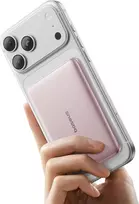 Baseus magnetinis išorinis akumuliatorius 5000 mAh, 20 W, Magsafe, itin plonas, rožinis, PPKPC-0520