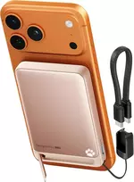 INIU magnetinis išorinis akumuliatorius 10000 mAh, belaidis įkroviklis Qi2, 45 W USB-C, sulankstoma kojelė, modelis P73