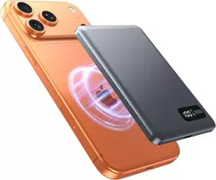 Bolvunes magnetinis belaidis išorinis akumuliatorius 5000 mAh 15 W, USB-C, su skaitmeniniu ekranu, Qi2, MagSafe