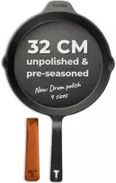 TECOR lietinė žaliavinė keptuvė 32 cm, tinka indukcijai, apvali, 3 l talpa, TC03_22
