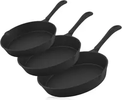 BBQ-Toro ketaus keptuvių rinkinys, 3 vnt., Ø 16 cm, Ø 20 cm, Ø 24 cm, GPF-Set