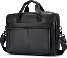 BAGZY odinė nešiojamojo kompiuterio rankinė 15,6 colių, daug skyrių, juoda NCZ-LAPTOPBLACK