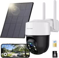 WOLFANG 4G LTE lauko stebėjimo kamera su saulės baterija, 2.5K vaizdo įrašu, naktiniu matymu, WT06-WB