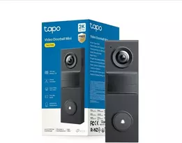 Tapo vaizdo domofonas 2K 3 MP su AI veido aptikimu, Wi-Fi, IP54, USB-C ir 5200 mAh baterija, Tapo D205