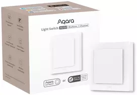 Aqara išmanusis šviesos jungiklis Thread/Zigbee, 2 mygtukų, neutralus, 1 kanalas, WS-K07E