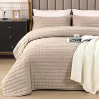 Rankšluostis Qucover dvigulės lovos lovatiesės ir pagalvių užvalkalų komplektas, 220 × 240 cm, 100% medvilnė, geometrinis raštas