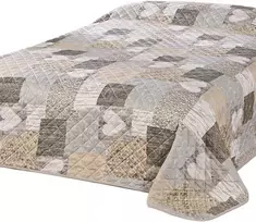 Rankšluostis Delindo Lifestyle dekoratyvinė lovatiesė, poliesteris, rudos spalvos, 140 × 210 cm, širdelių motyvas