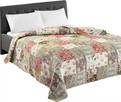 Rankšluostis Delindo Lifestyle lovos užtiesalas vintažinio stiliaus, skiautinių dizainas, 140 × 210 cm
