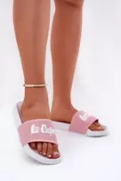 Rožinės ir baltos spalvos paplūdimio šlepetės Lee Cooper