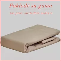 Paklodė su guma 100/140/160/180/200x200+30cm. - 180x200+30cm.