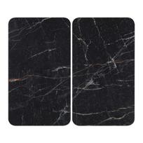 Iš grūdinto stiklo viryklės dangčiai 2 vnt. 52x30 cm Black Marble – Wenko