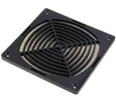 Grotelės ventiliatoriui 120x120mm su filtru plastikinės