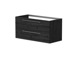 Vonios spintelė Kame Gama 100cm 2 stalčiai (push to open), Po stalviršiu, Be kriauklės, Juodasis ąžuolas BUC/10-3DR/1-PO