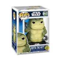 FUNKO POP! Vinilinė figūrėlė: Star Wars: Mandalorian & Grogu - Rotta the Hutt (Glow)