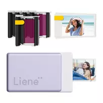 Spausdintuvas - Liene Pearl N200 Pro 2x3" Nešiojamas Nuotraukų Spausdintuvo Rinkinys Su 5 Rašalinėmis Kasetėmis Ir 50 Lapų Violetinė