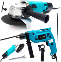 Kampinio šlifuoklio ir smūginio grąžto rinkinys – 900 W, SKU: CP-117