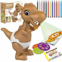 Dinozaurų piešimo projektorius + žymekliai WOOPIE
