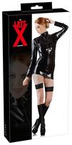 Late X Latex Shirt zip black M Seksuali lateksinė apranga