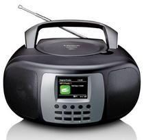 Portable DAB+/FM radio with bluetooth CD player, and large LCD colour display Lenco, black/ gray
