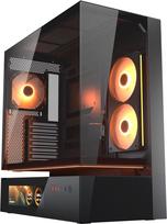 Cougar Midi Tower Case, CFV235 Vision, ARGB, LCD Display, Glass, Black