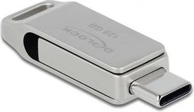 Delock USB 5Gbps USB-C + Type-A Memory Stick 128GB - Metal Housing