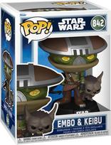 Funko POP! Vinilinė figūrėlė: Star Wars: Mandalorian & Grogu - Buddy Embo & Keibu