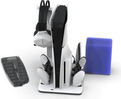 Imp Tech IMP DLX Stand - Charges Controllers(inc. Edge), 3sp Fan w. game, headset and remote store