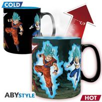 DRAGON BALL SUPER Puodelis - Saiyans vs. Black | Reaguojantis į karštį 460 ml