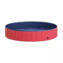 PawHut baseinas šunims XXL baseinas baseinas baseinas plastikas+medis Mėlyna Ø160xH30cm Vasaros pramogos