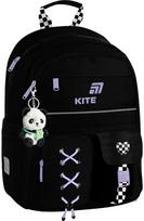 Ergonominė kuprinė KITE Panda Love, M, 39,5 cm, juodos sp.