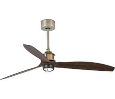 FARO 33398WT1N-LED Reguliuojamas ventiliatorius JUST FAN M 16W/230V skersmuo 128 cm ruda/žalvaris WT + su nuotoliniu pultu